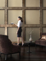 Scalamandre Powerful Connections Saddle Wallpaper