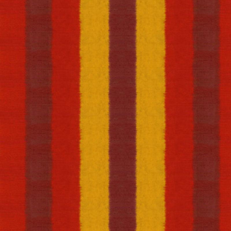 Schumacher Kareena Ikat Stripe Henna Fabric
