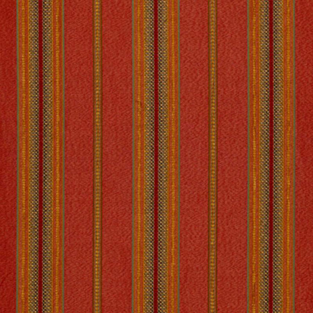 Schumacher Sinclair Chenille Stripe Rouge Fabric