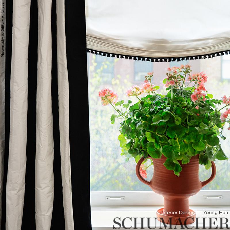 Schumacher Bell Fringe Black Trim