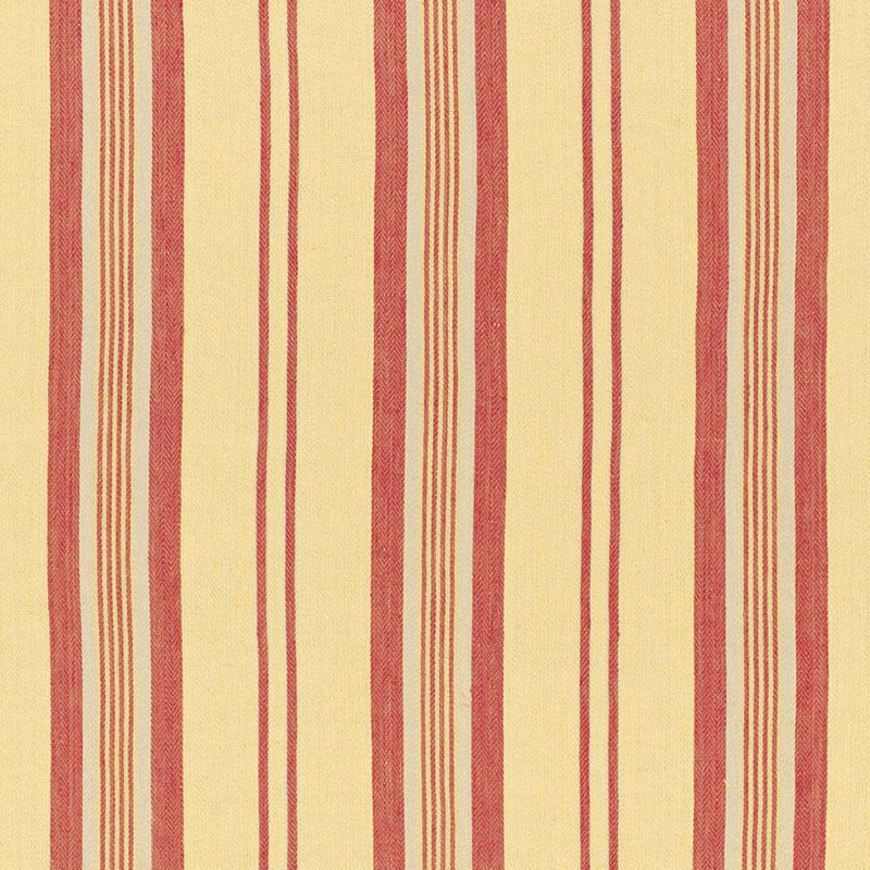 Schumacher Sagaponic Linen Stripe Berry Fabric
