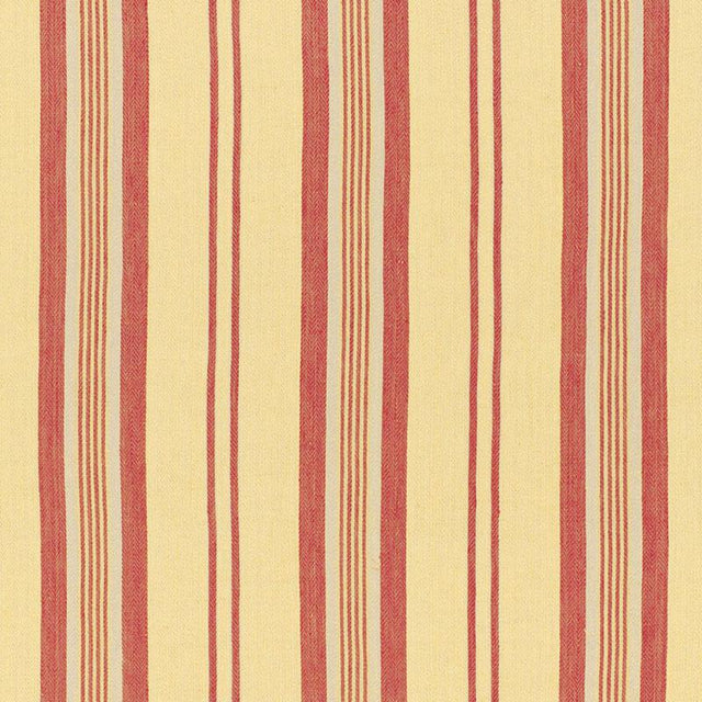 Schumacher Sagaponic Linen Stripe Berry Fabric