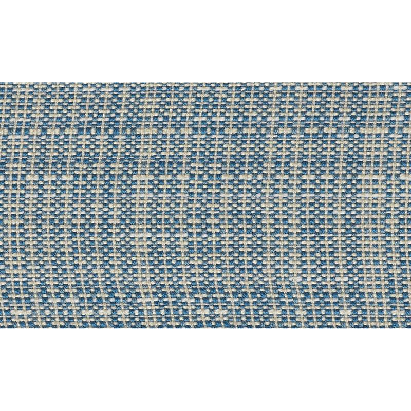 Schumacher Tweed Tape Blue Trim
