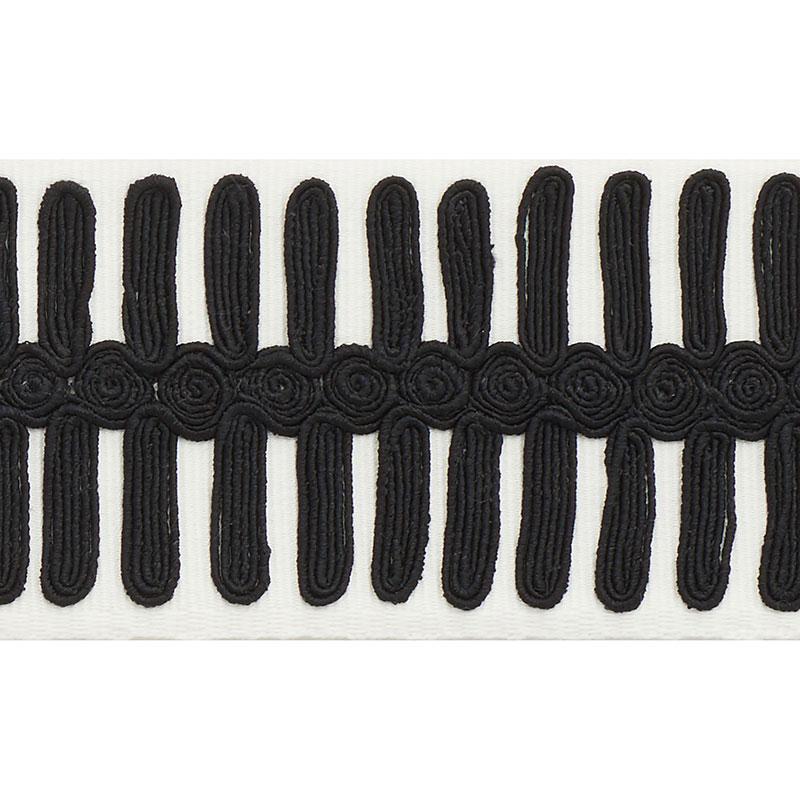 Schumacher Black On Ivory Castille Tape