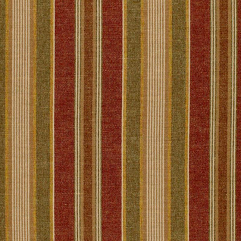 Schumacher Edgemere Stripe Indian Red Fabric