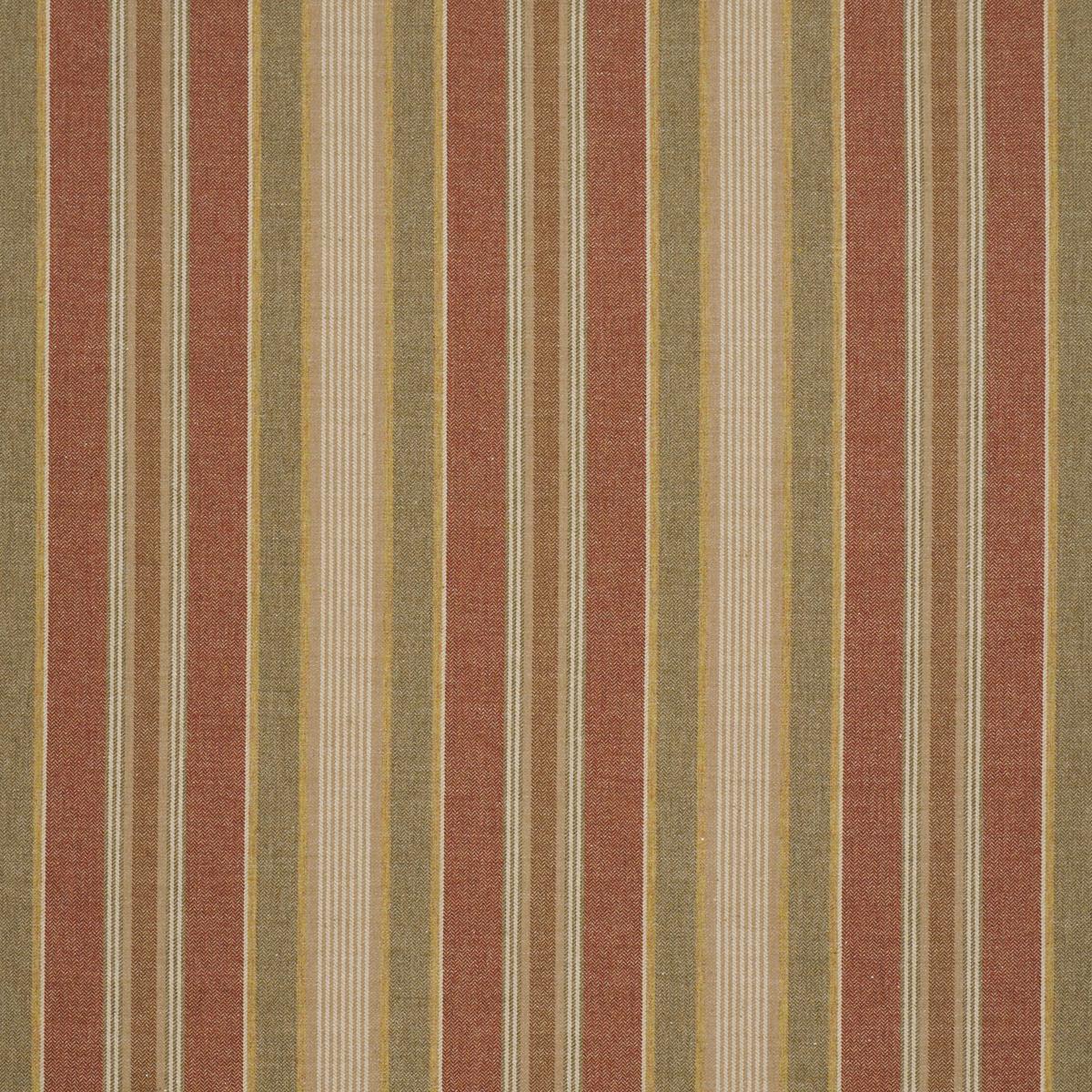 Schumacher Edgemere Stripe Indian Red Fabric
