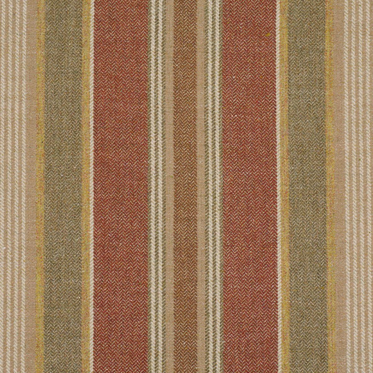 Schumacher Edgemere Stripe Indian Red Fabric