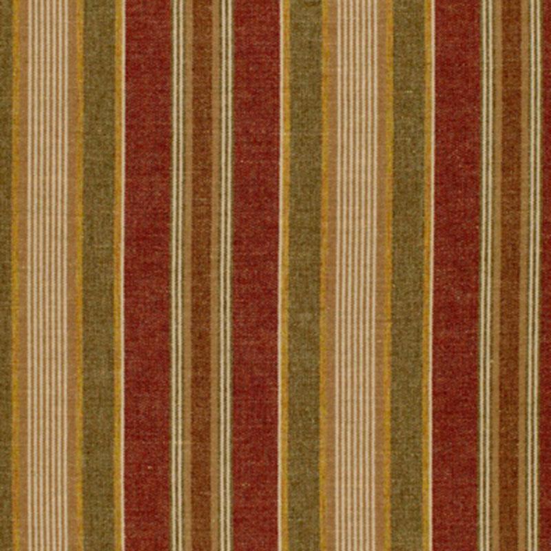 Schumacher Edgemere Stripe Indian Red Fabric