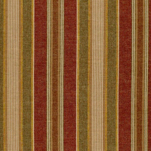 Schumacher Edgemere Stripe Indian Red Fabric