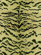 Scalamandre Tiger Lao Hau Ii Green & Black Fabric