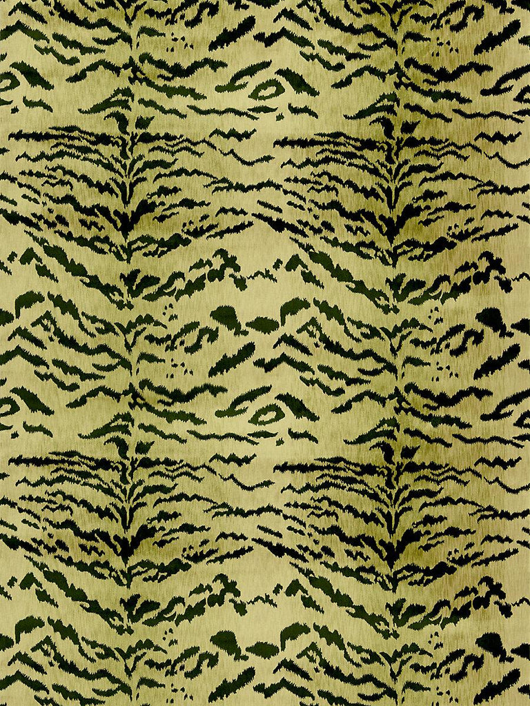 Old World Weavers TIGER LAO HAU II GREEN & BLACK Fabric