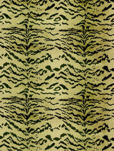 Scalamandre Tiger Lao Hau Ii Green & Black Fabric