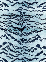 Scalamandre Tiger Lao Hau Ii Blue & Black Fabric