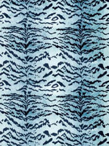 Old World Weavers Tiger Lao Hau Ii Blue & Black Upholstery Fabric