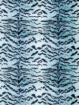 Scalamandre Tiger Lao Hau Ii Blue & Black Fabric