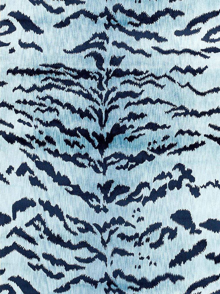 Old World Weavers TIGER LAO HAU II BLUE & BLACK Fabric