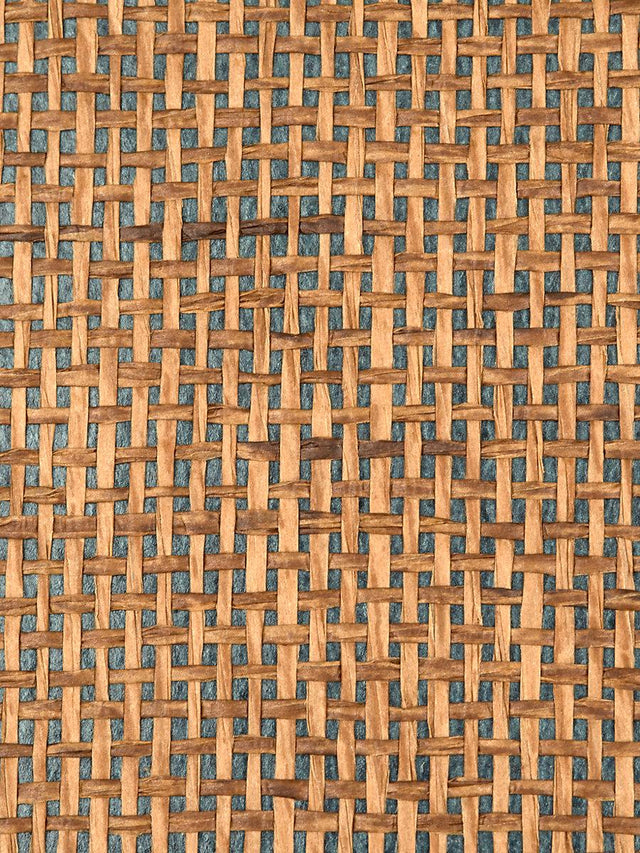 Scalamandre Woodland Weave Blue Wallpaper
