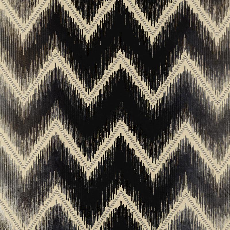 Schumacher Shock Wave Platinum & Jet Fabric