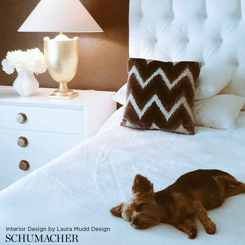 Schumacher Shock Wave Sand & Sable Fabric