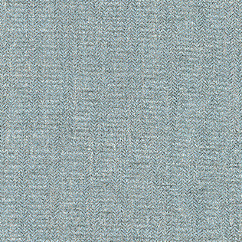 Schumacher Bryton Linen Herringbone Bluestone Fabric