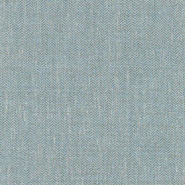 Schumacher Bryton Linen Herringbone Bluestone Fabric