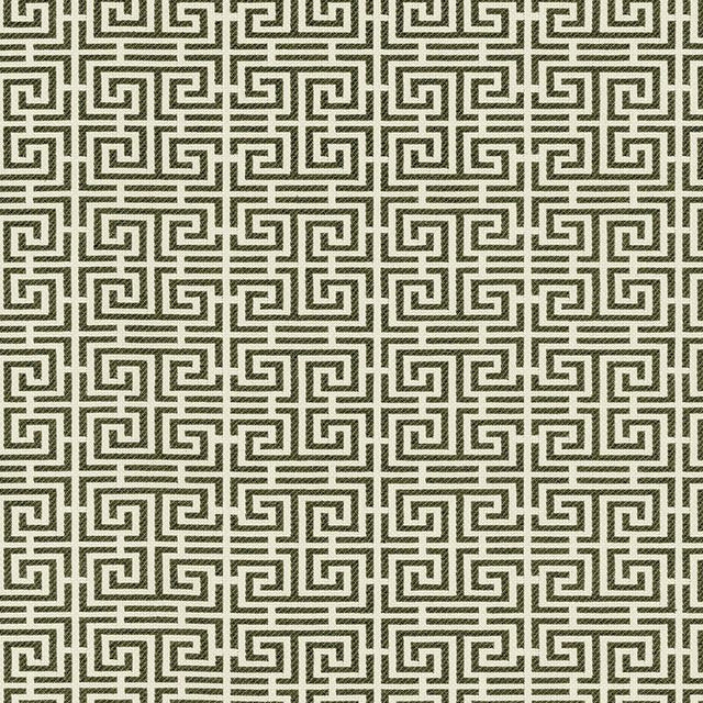 Schumacher Chinois Fret Noir/ Almond Fabric