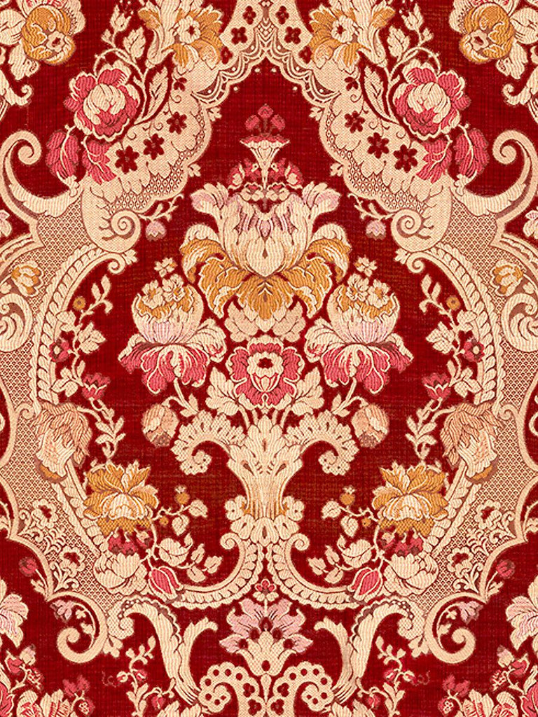 Old World Weavers Magnific Red Fabric