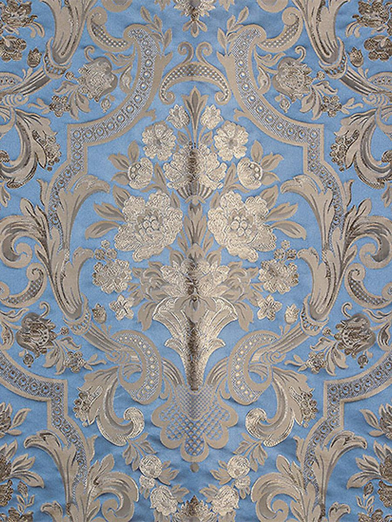 Old World Weavers LUIGI XV DAMASK BLUE TOPAZ Fabric