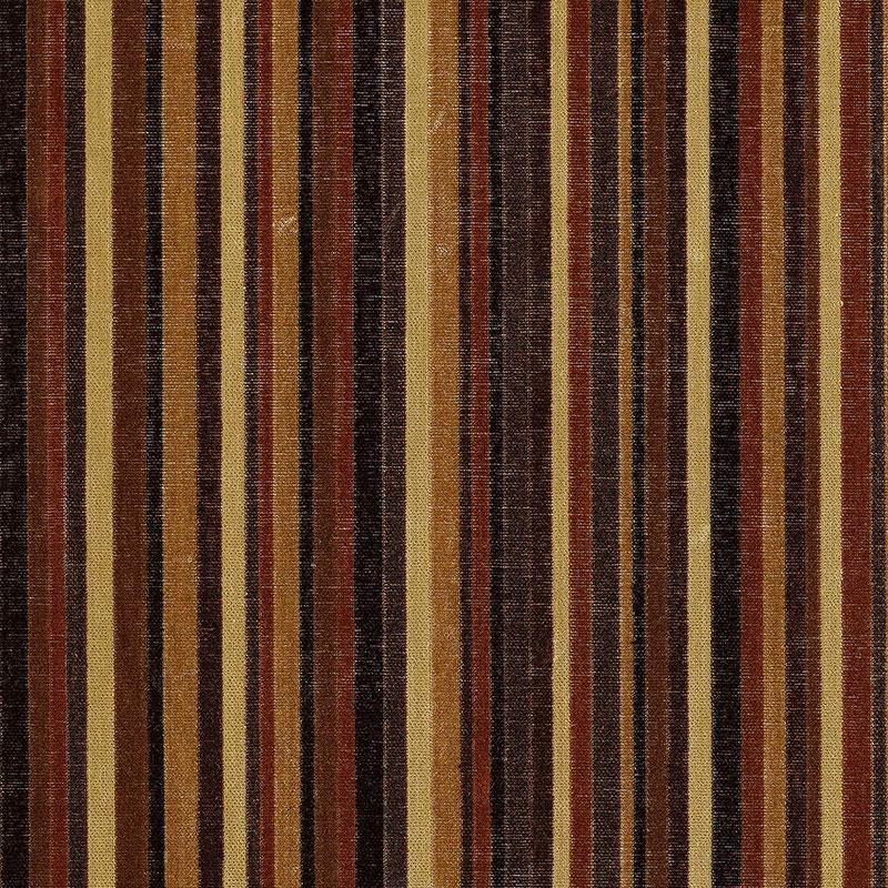 Schumacher Syncopated Velvet Stripe Noir / Midnight Fabric