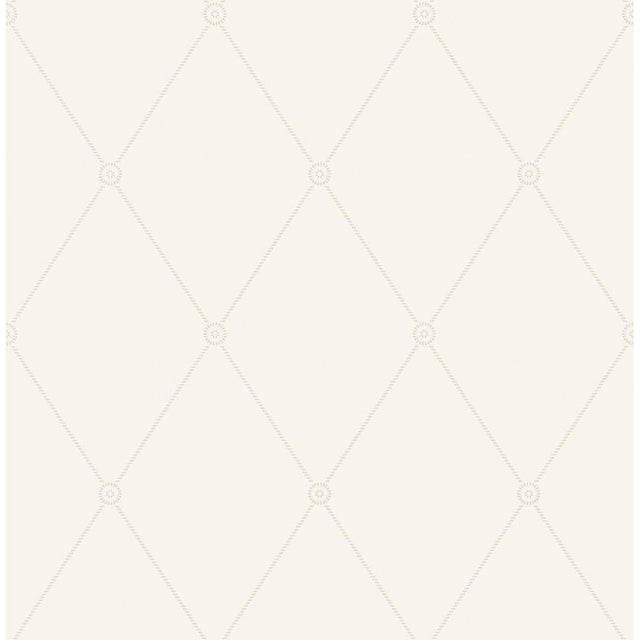 Cole & Son LARGE GEORGIAN ROPE TRELLIS IVORY Wallpaper