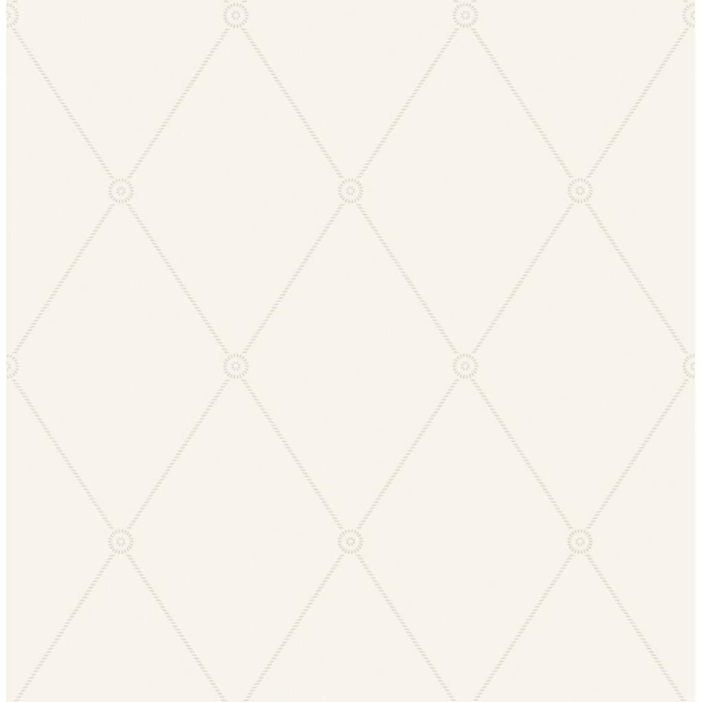 Cole & Son LARGE GEORGIAN ROPE TRELLIS IVORY Wallpaper