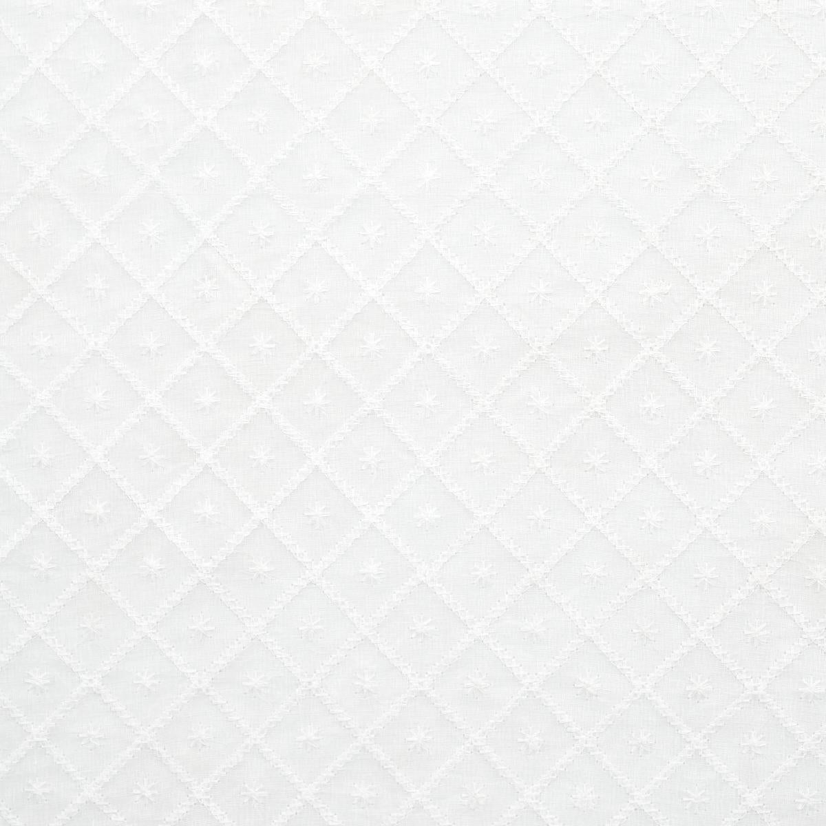 Schumacher Isabella Sheer Embroidery Ivory Fabric