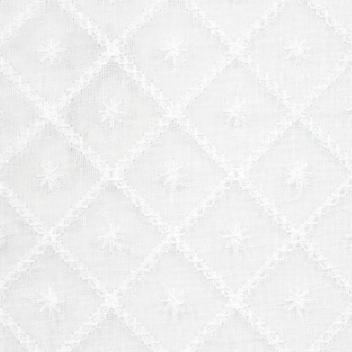 Schumacher Isabella Sheer Embroidery Ivory Fabric