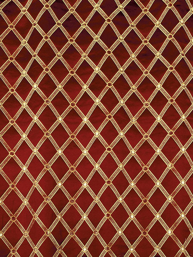 Scalamandre Reale Diamond Cherry Gold Fabric