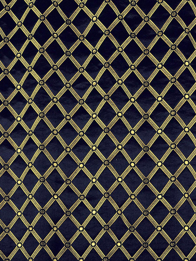 Scalamandre Reale Diamond Midnight Fabric