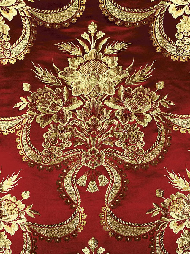 Scalamandre Reale Nastri Cherry Gold Fabric