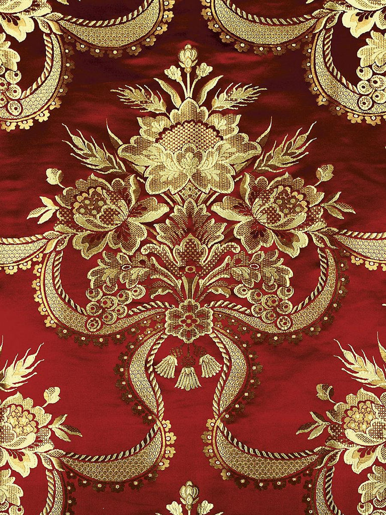 Old World Weavers REALE NASTRI CHERRY GOLD Fabric