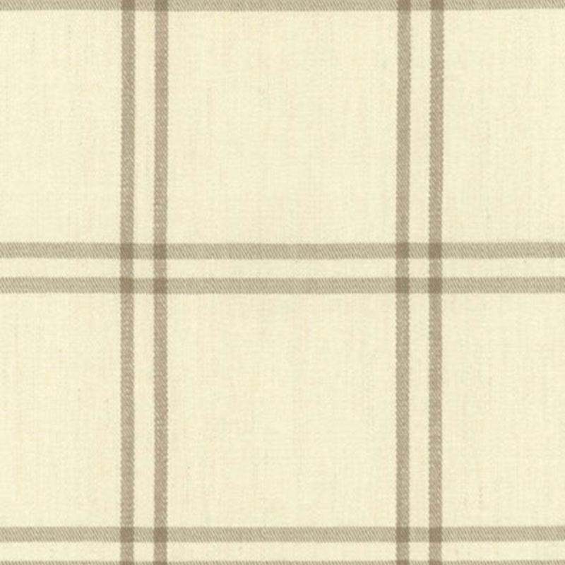 Schumacher Luberon Plaid Greige Fabric