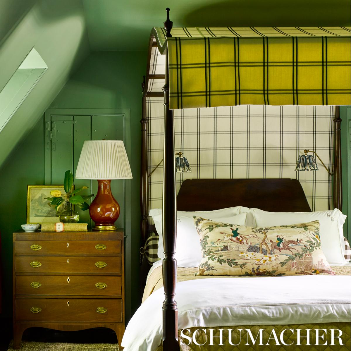 Schumacher Luberon Plaid Raven Fabric