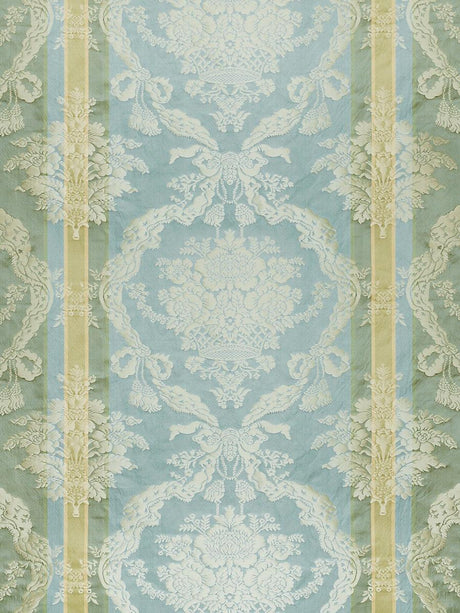 Scalamandre Petrarca Stripe Celadon Sky Fabric