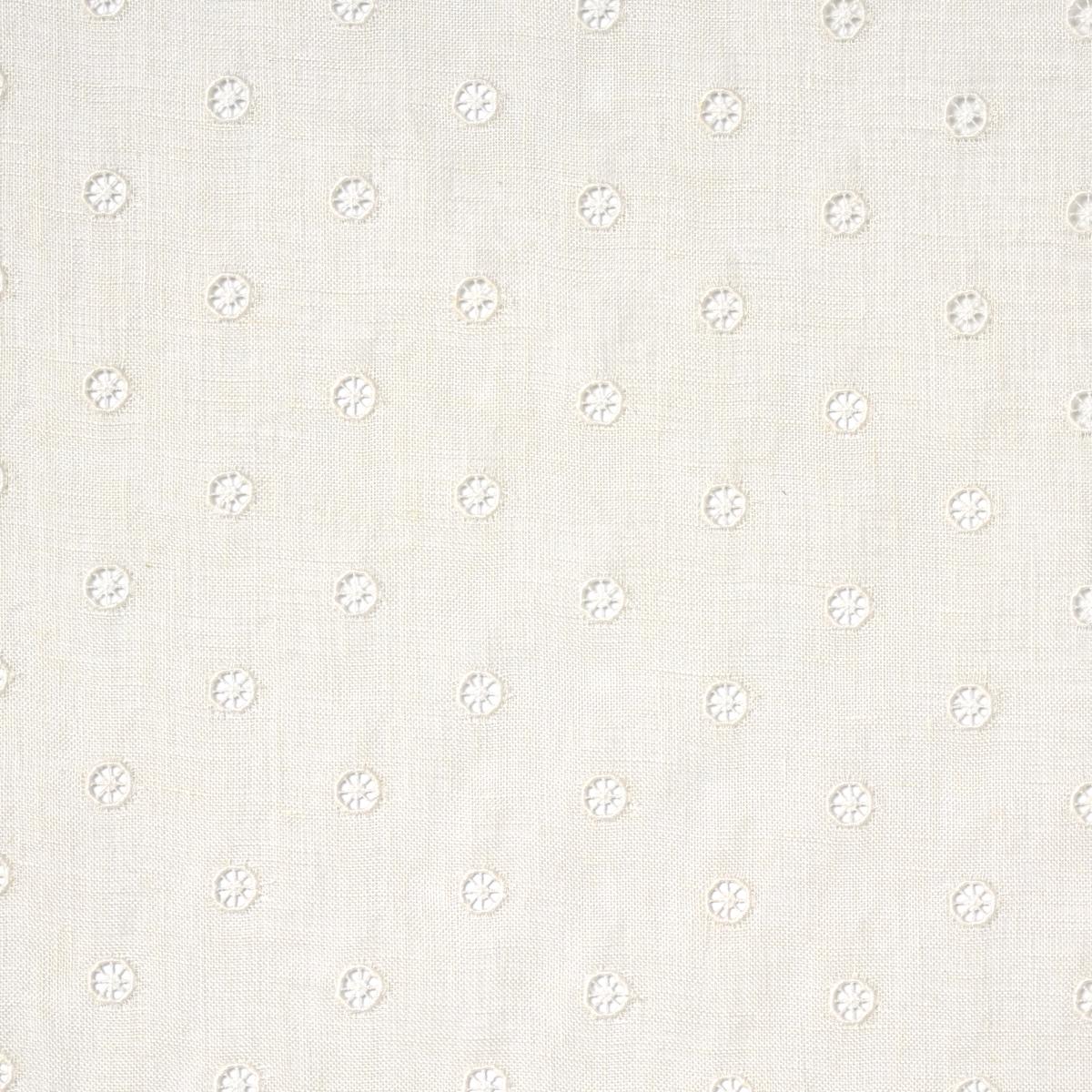 Schumacher Olivia Sheer Embroidery Eggshell Fabric