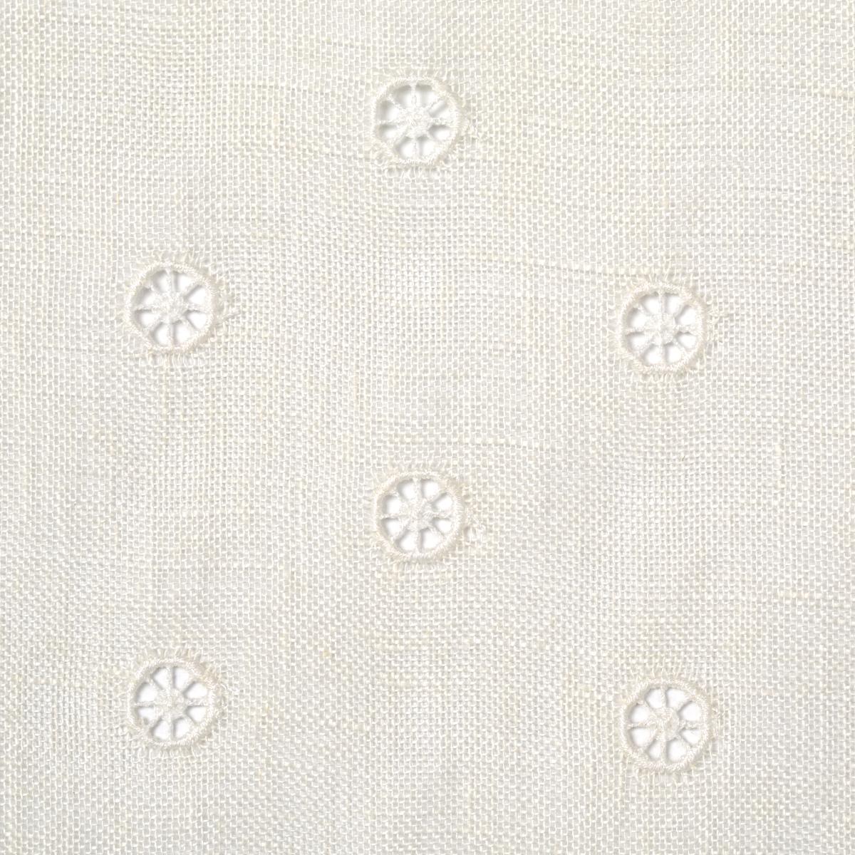 Schumacher Olivia Sheer Embroidery Eggshell Fabric