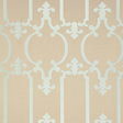 Schumacher Ornamental Silk Silvered Aqua Fabric