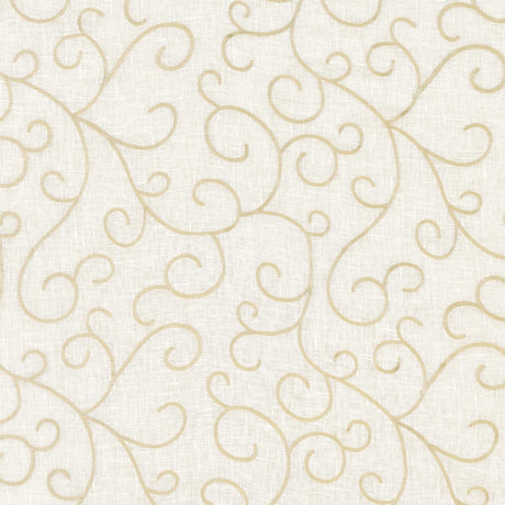 Schumacher Adia Sheer Embroidery Parchment Fabric