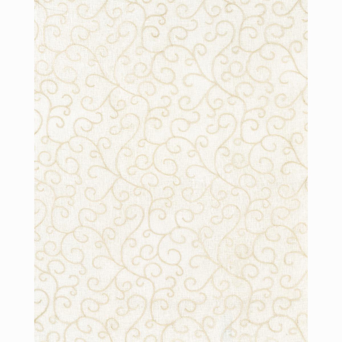 Schumacher Adia Sheer Embroidery Cream Fabric