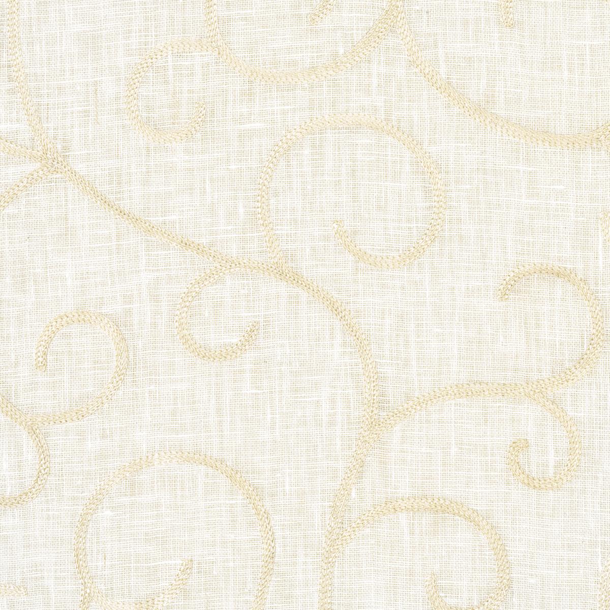Schumacher Adia Sheer Embroidery Cream Fabric