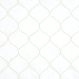 Schumacher Celena Sheer Embroidery Sand Fabric