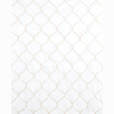 Schumacher Celena Sheer Embroidery Sand Fabric