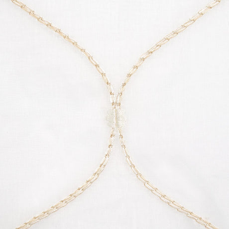 Schumacher Celena Sheer Embroidery Sand Fabric