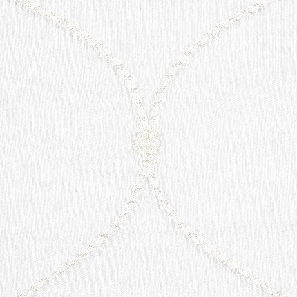 Schumacher Celena Sheer Embroidery Pearl Fabric